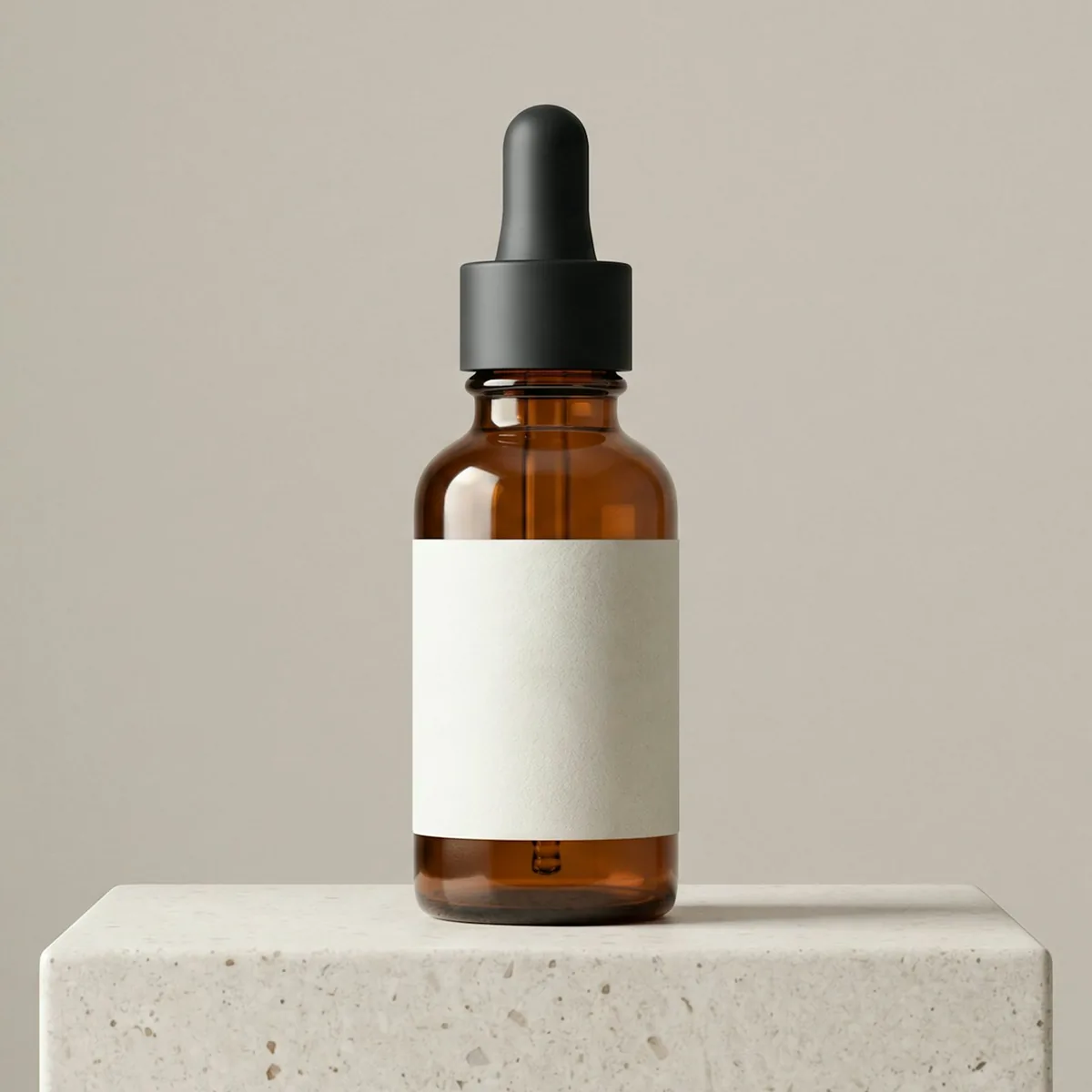 The product photo it started from: Amber glass face serum